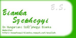 bianka szephegyi business card